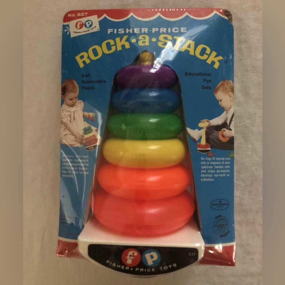 New vintage Fischer Price baby Rock a Stack toy